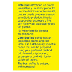 Café Bustelo Espresso Dark Roast Ground Coffee Brick,10 Ounce,(Pack of 24)